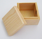 Holzbox quadrat 7,5x7,5x6cm